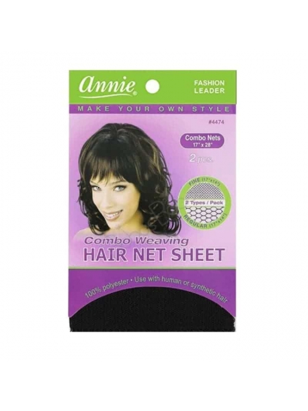 Combo Weaving Hair Net Sheet Fine/regular (17x14) N°4474 Annie Combo Weaving Hair Net Sheet Fine/regular (17x14) N°4474 Annie