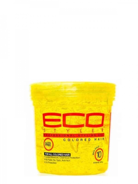 Color Treated Yellow Styling Gel / Gel Fixateur De Couleurs 473ml Eco Styler