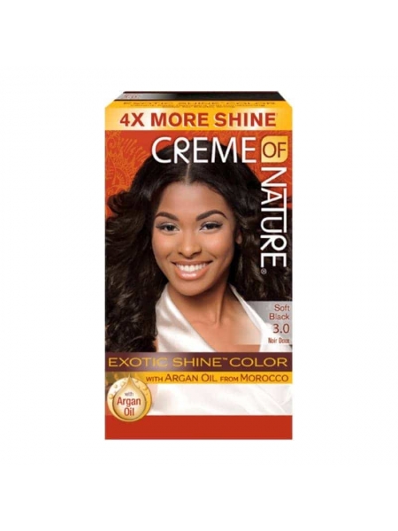 Colorant Capillaire Exotic Shine À L'huile D'argan Soft Black Creme of Nature