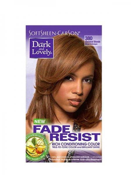 Fade Resist Light Golden Blonde Rich Conditioning Color 380 Blond Châtaigne Dark and Lovely Fade Resist Light Golden Blonde Rich Conditioning Color 380 Blond Châtaigne Dark and Lovely