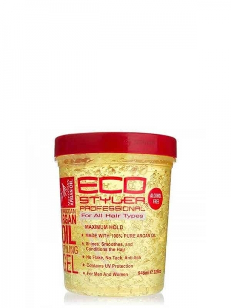 Gel De Coiffant À Base D'huile D'argan 946 Ml Eco Styler