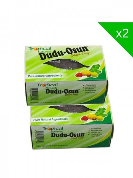 Lot De 2 Savon Noir Tropical Naturals 150g Dudu Osun