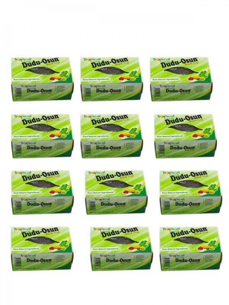 Lot De 48 Savon Noir Tropical Naturals 150g Dudu Osun