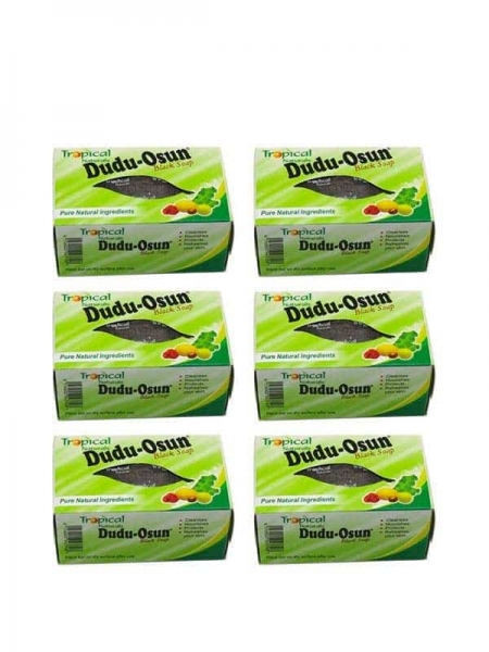 Lot De 6 Savon Noir Tropical Naturals 150g Dudu Osun