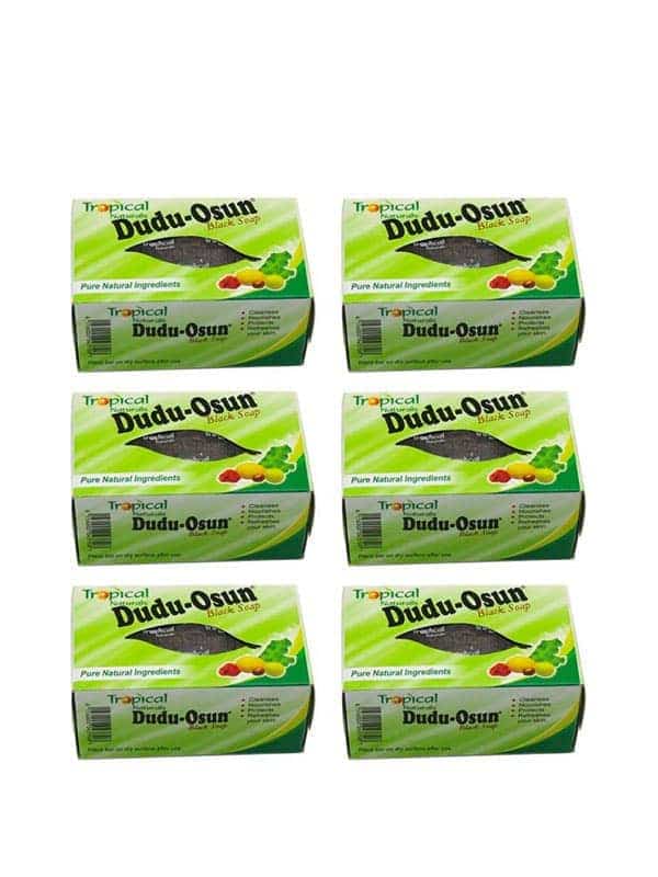 Lot De 6 Savon Noir Tropical Naturals 150g Dudu Os...