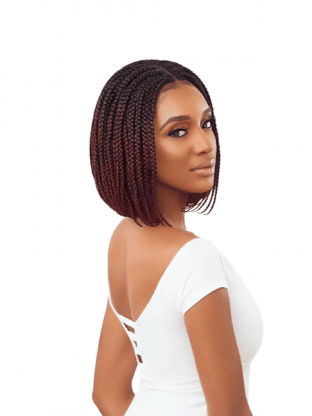 perruque tressée lace 4x4 box braid bob - outré