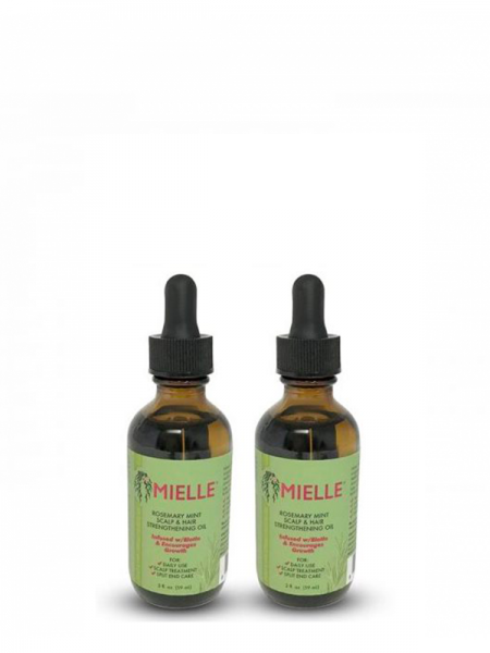 Mielle Organics Lot de 2 huiles de croissance à la menthe et au romarin pour renforcer le cuir chevelu et les cheveux
