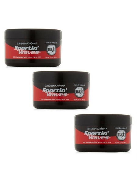 Lot De 3 Sportin Waves Gel Pomade 99,2 G Magic