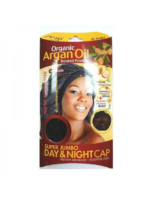 Organic Argan Oil Hair Sleep Cap & Bonnet Supe...